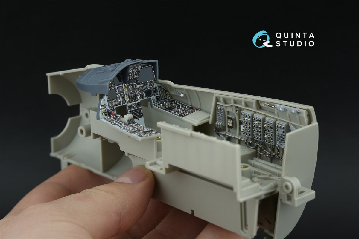 Quinta Studio QD+32252 F-15C PAD-upgraded 3D-Printed &amp;amp; coloured Interior on decal paper (Tamiya) (with 3D-printed resin parts) 1/32 – immagine 8