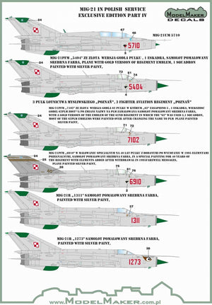 ModelMaker Decals D48153 MiG-21 in Polish service exclusive edition part IV 1/48 – imagen 4