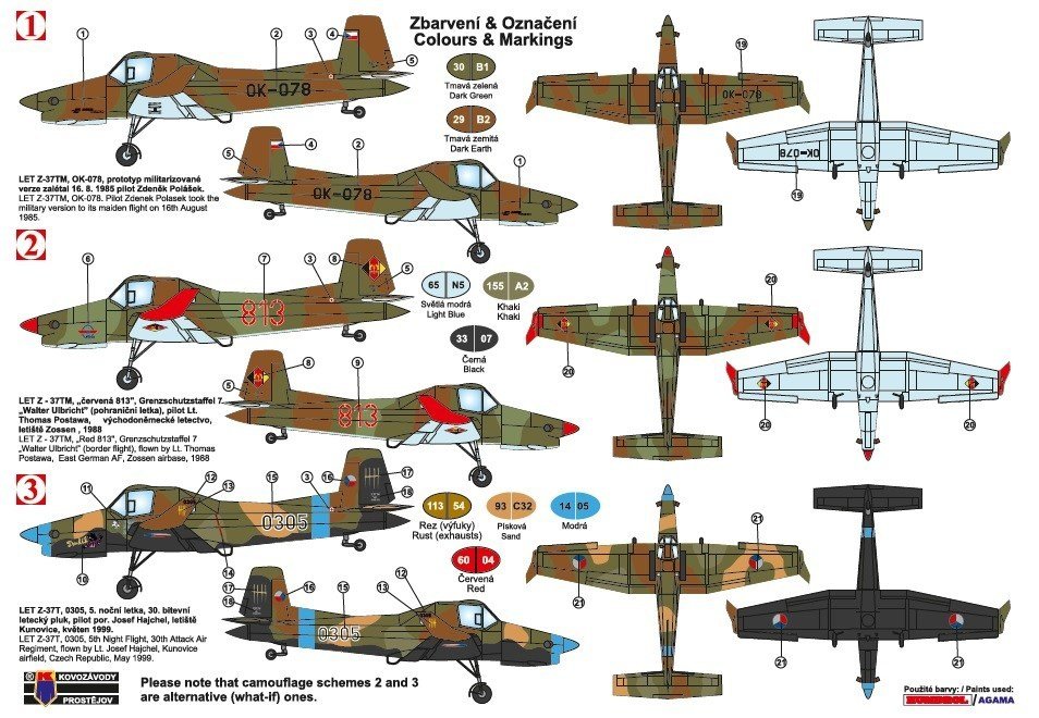 Kovozavody Prostejov KPM0146 Z-37TM Turbo Military 1/72 – zdjęcie 2