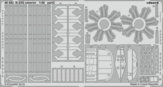 Eduard 48982 B-25G exterior 1/48 ITALERI – immagine 2