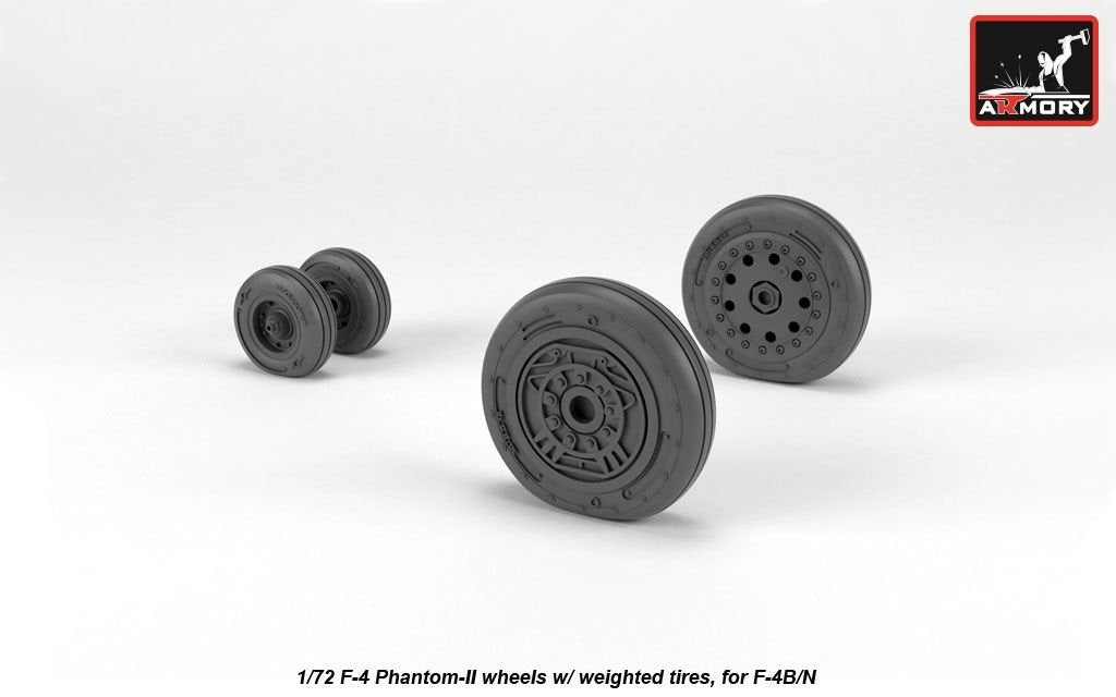 Armory Models AW72328 F-4 Phantom-II wheels w/ weighted tires, early 1/72 – imagen 3