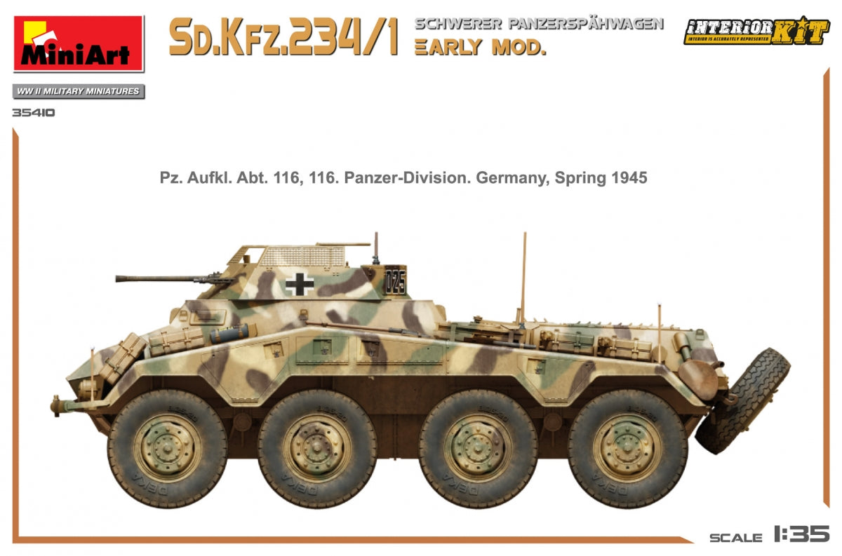 MiniArt 35410 Sd.Kfz.234/1 Schwerer Panzerspahwagen. EARLY MOD. INTERIOR KIT 1/35 – Bild 17