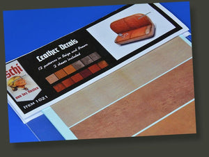 Uschi 1021 Leather Decals For 1/48, 1/32, 1/24 Kits. 2 Sheets with textures in Red/Brown, Beige/Grey – imagen 2