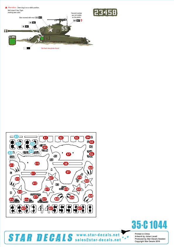 Star Decals 35-C1166 USMC Shermans - Korean War 1950-53 1/35 – immagine 2