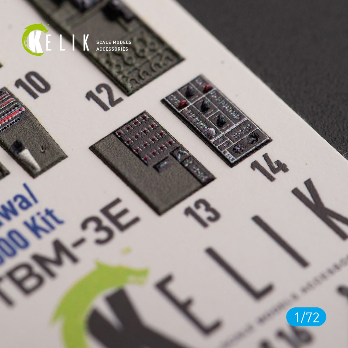 KELIK K72156 TBM-3E - interior 3D decals for Hobby 2000/Hasegawa kit 1/72 – imagen 3