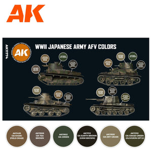 AK Interactive AK11774 WWII JAPANESE ARMY AFV COLORS 6x17 ml – imagen 2