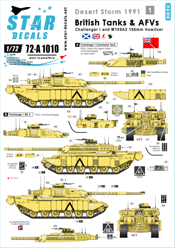 Star Decals 72-A1010 Tempête du désert 1991 (1) 1/72