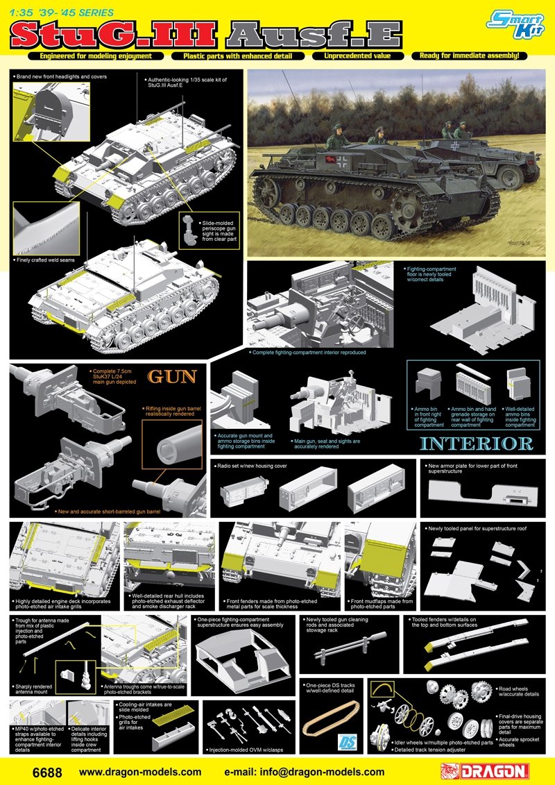 Dragon 6688 StuG.III Ausf.E 1/35 – imagen 5