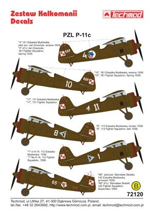 Techmod 72120 - PZL P.11c 1/72 – zdjęcie 2