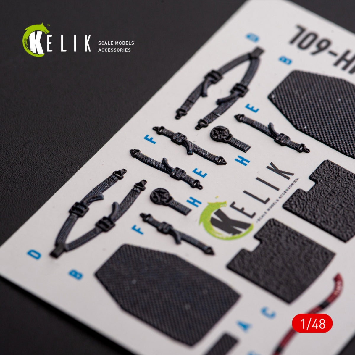 KELIK K48112 MH-60L Black Hawk - interior 3D decals for ICM kit 1/48 – imagen 4