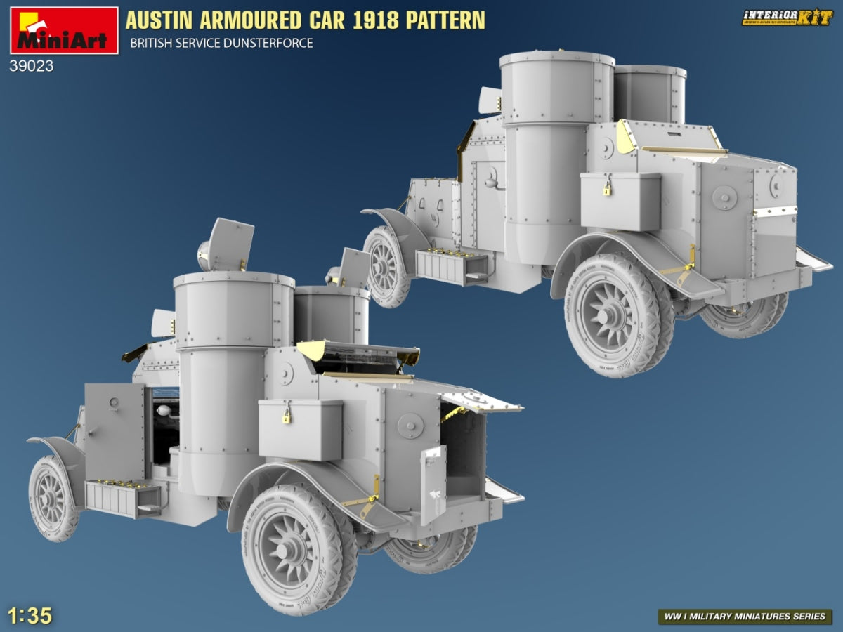 Miniart 39023 AUSTIN ARMOURED CAR 1918 PATTERN. BRITISH SERVICE DUNSTERFORCE. INTERIOR KIT 1/35 – Bild 3