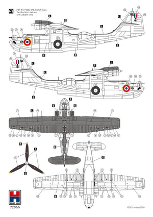 Hobby 2000 72066 Consolidated PBY-5A Catalina PTO ( Academy + CARTOGRAF + MASKI) 1/72 – imagen 6
