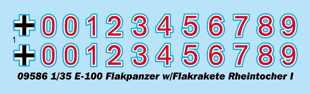 Trumpeter 09586 E-100 Flakpanzer w/Flakrakete Rheintocher I 1/35 – imagen 3