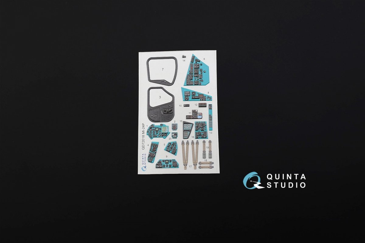 Quinta Studio QD72018 Mi-24P 3D-Printed &amp;amp; coloured Interior on decal paper (for Zvezda kit) 1/72 – imagen 3