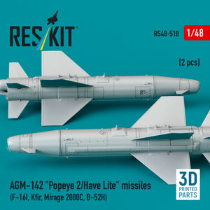 RESKIT RS48-0518 AGM-142 &amp;quot;Popeye 2/Have Lite&amp;quot; missiles (2 pcs) (3D Printed) 1/48 – image 3