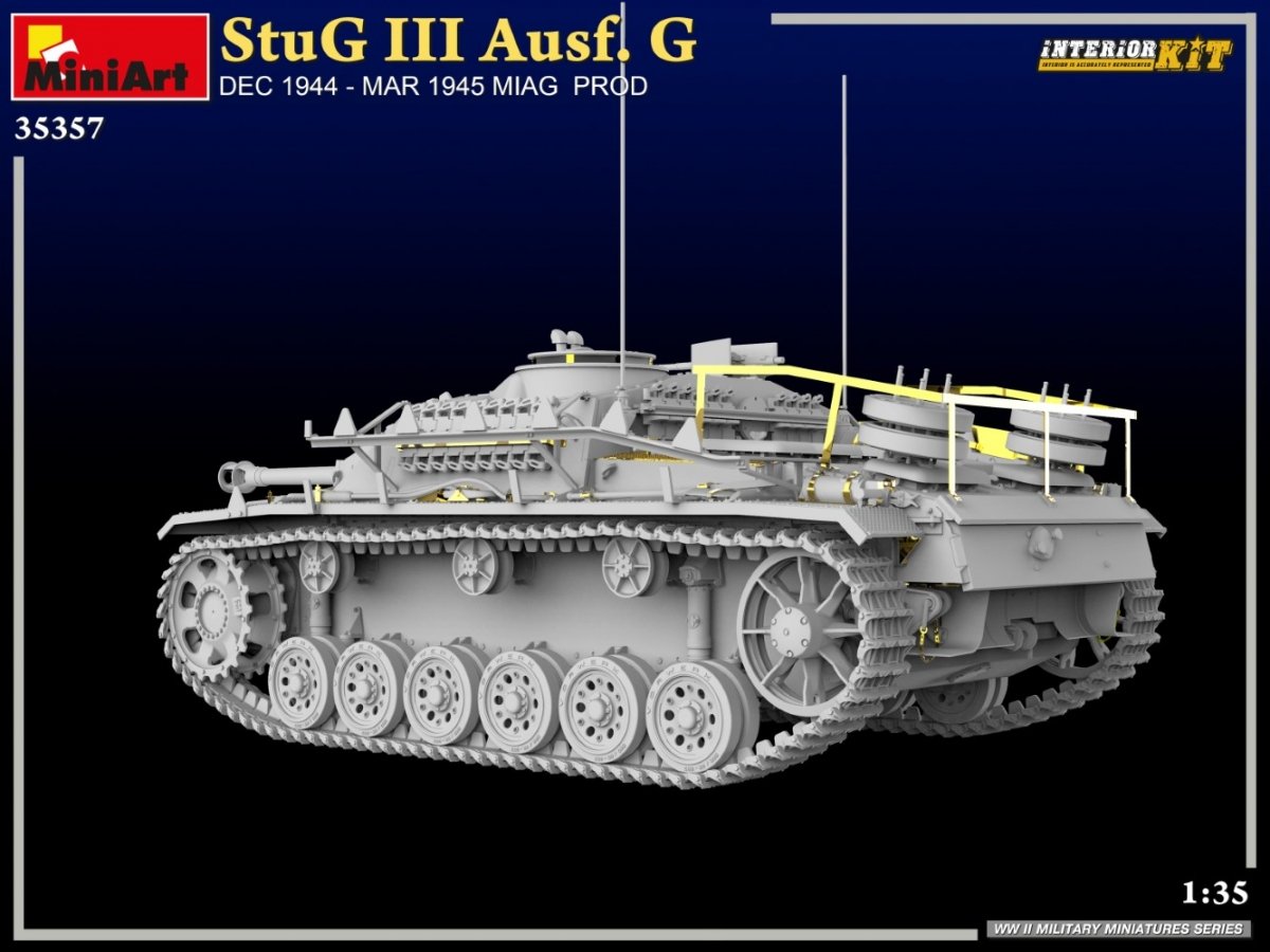 MiniArt 35357 StuG III Ausf. G DEC 1944 – MAR 1945 MIAG PROD. INTERIOR KIT 1/35 – immagine 9