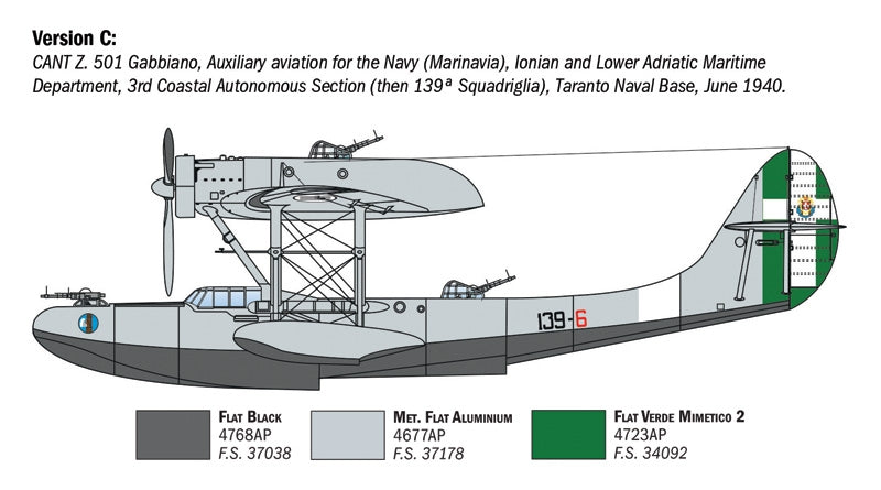 Italeri 0112 CANT Z.501 Gabbiano 1/72 – imagen 7