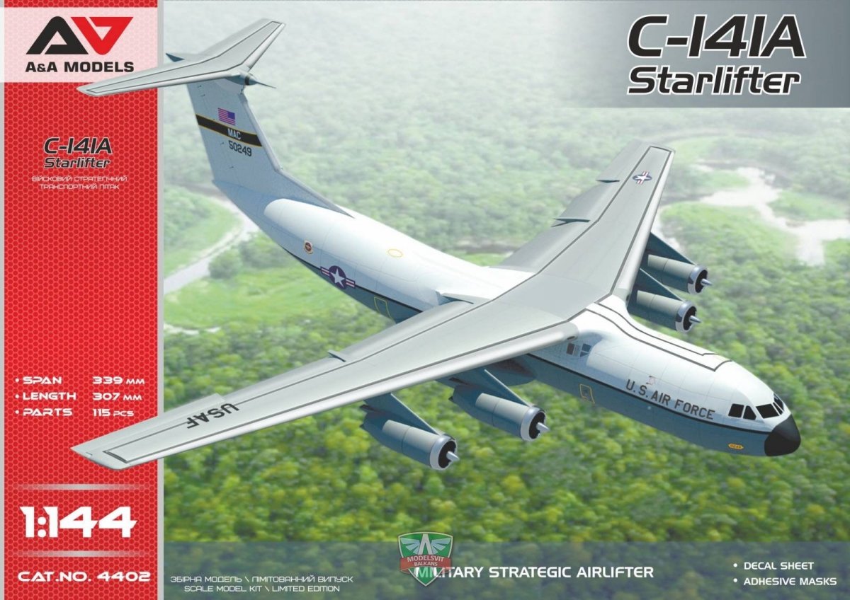 A&A Models 4402 C-141A Military Strategic Airlifter 1/144