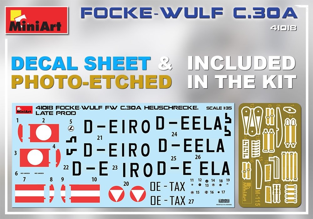 MiniArt 41018 FOCKE-WULF FW C.30A HEUSCHRECKE. PROD TARDIVE 1/35 – image 2