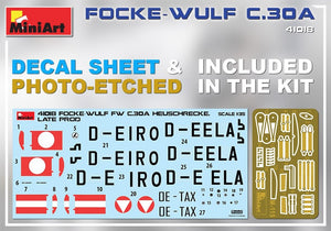 MiniArt 41018 FOCKE-WULF FW C.30A HEUSCHRECKE. PROD TARDIVE 1/35 – image 2