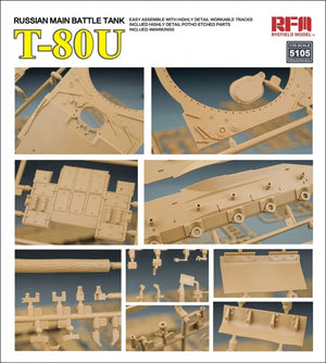 Rye Field Model 5105 Russian Main Battle Tank T-80U 1/35 – immagine 10