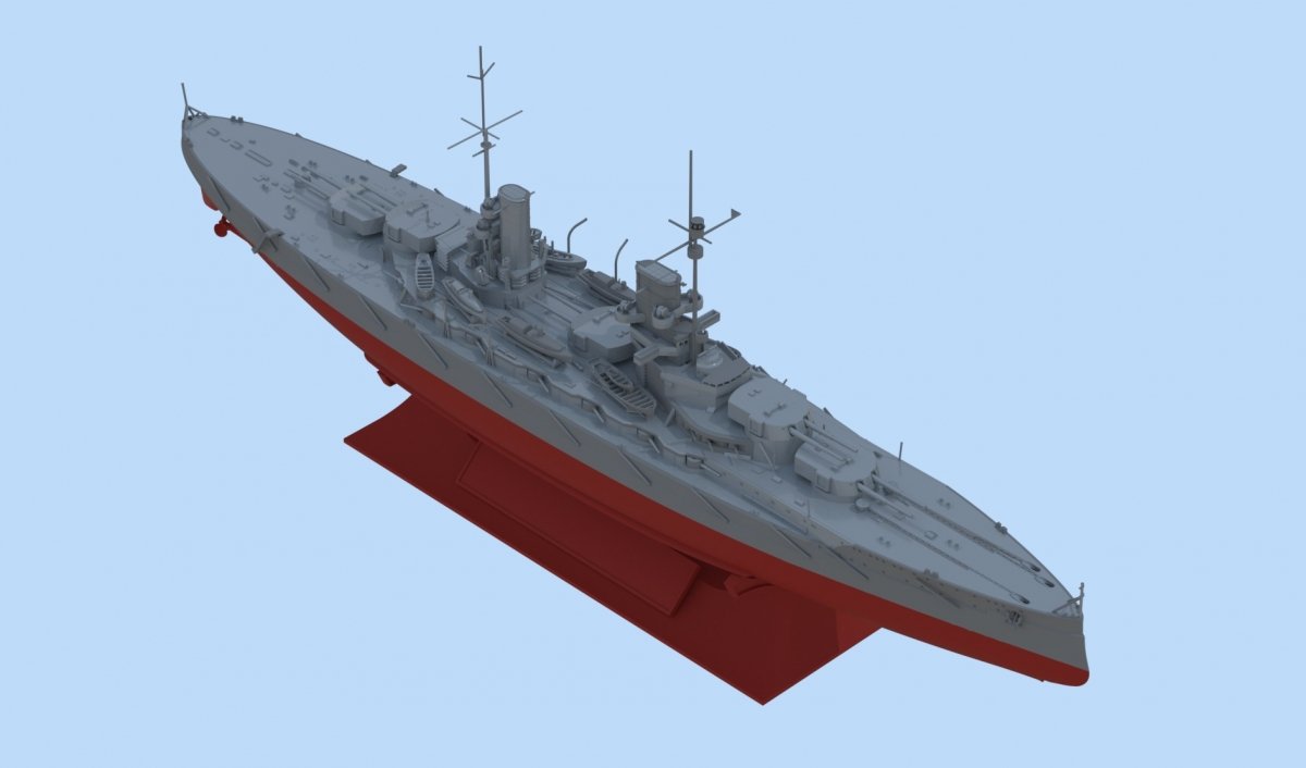 ICM S015 (Full Hull OR Waterline), WWI German Battleship Großer Kurfürst 1/700 – imagen 2