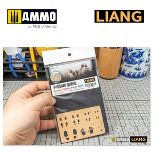 Liang 0004 Handprint &amp;amp; Shoeprint Airbrush Stencils – imagen 2