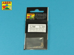 Aber 1/700L-34 Set of Barrels for Narvic classe destroyers type 1936A: 150mm x 5; 37mm x 8; 37mm(M42) x 10; 1/700 – imagen 6
