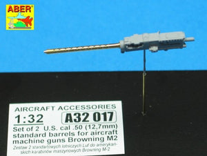 Aber A32017 Set of 2 cal .50 (12,7mm) standard barrels for US aircraft machine guns Browning M2 1/32 – Bild 5