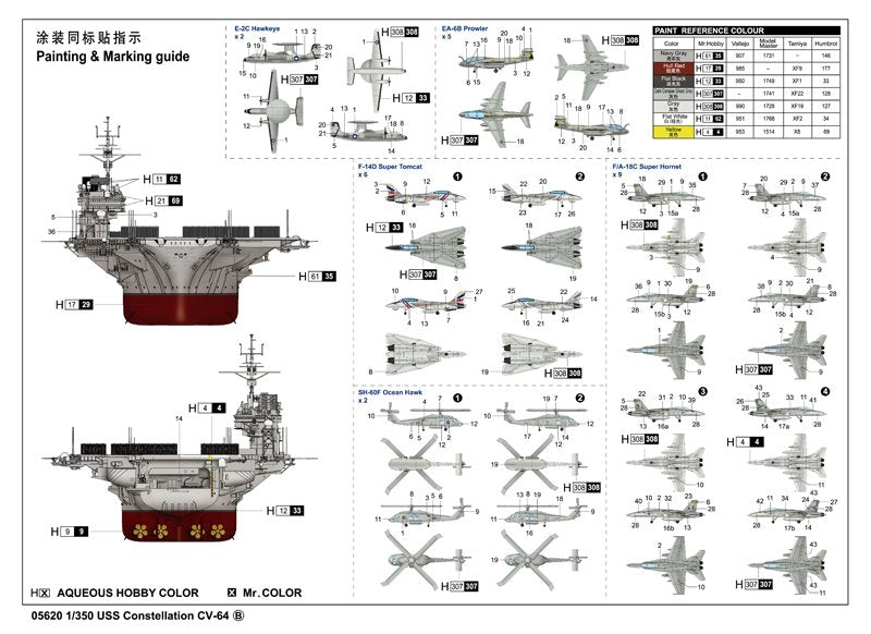 Trumpeter 05620 USS Constellation CV-64 1/350 – image 3