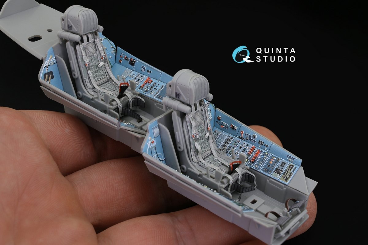 Quinta Studio QD32072 Su-27UB 3D-Printed &amp;amp; coloured Interior on decal paper (for Trumpeter kit) 1/32 – immagine 6