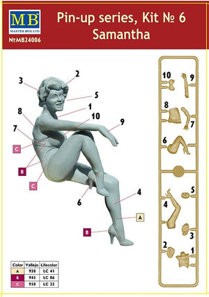 Master Box 24006 Pin-up series Kit No. 6 Samantha 1/24 – imagen 4