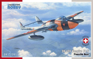 Special Hobby 72391 DH.100 Vampire 6 &amp;#39;Pinocchio Nose&amp;#39; 1/72