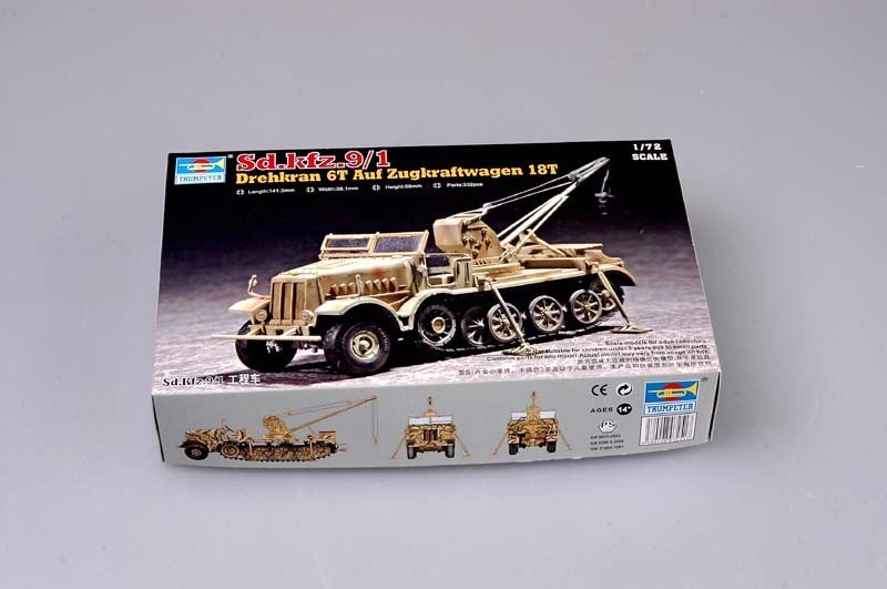 Trumpeter 07251 Drehkran 6t auf Zugkraftwagen 18t (Sd.kfz.9/1) 1/72 – imagen 2