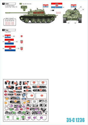 Star Decals 35-C1236 T-55A. First war years 1991-92 1/35 – Bild 2