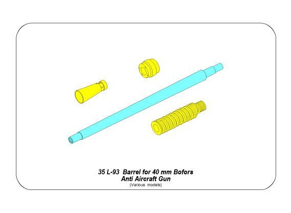 Aber 35L-093 Barrel for 40mm Bofors Anti Aircraft Gun 1/35 – Bild 8