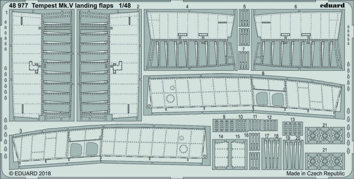 Volets d&amp;#39;atterrissage Eduard 48977 Tempest Mk. V 1/48 EDUARD