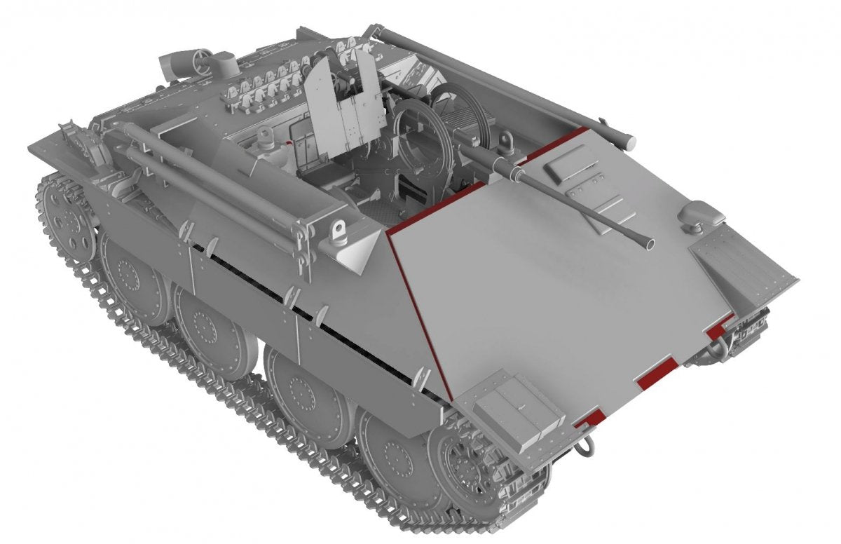 Thunder Model 35105 Bergepanzer Hetzer with 2cm Flak Late production 1/35 – imagen 2