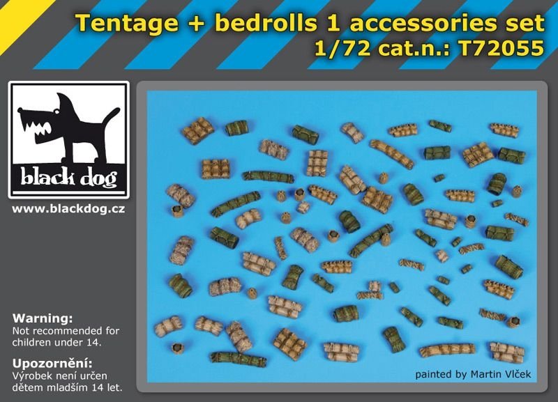 Black Dog T72055 Tentage plus bedrols 1 accessories set 1/72 – Bild 2
