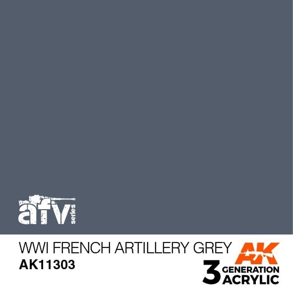 AK Interactive AK11303 WWI French Artillery Gray 17ml