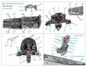 Quinta Studio QD48341 F-4G early 3D-Printed &amp;amp; coloured Interior on decal paper (Meng) 1/48 – immagine 2