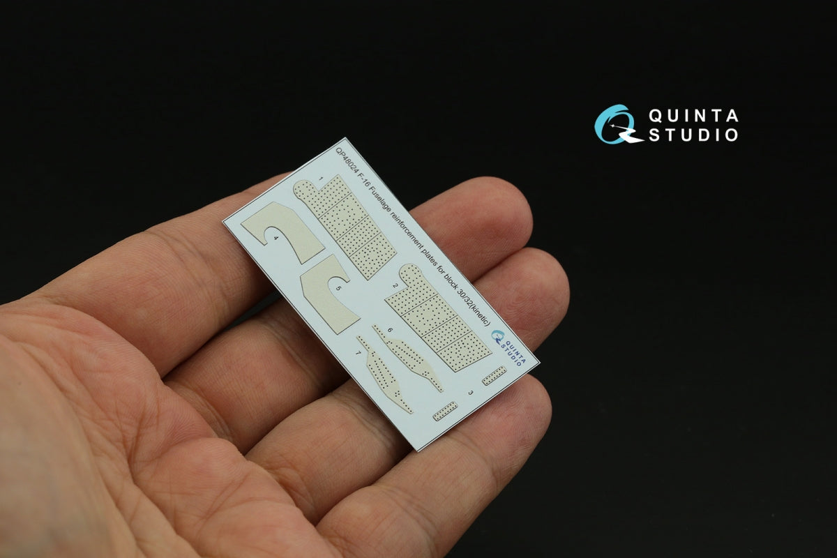 Quinta Studio QP48024 F-16 block 30/32 reinforcement plates (Kinetic 2008 tool) 1/48 – immagine 3