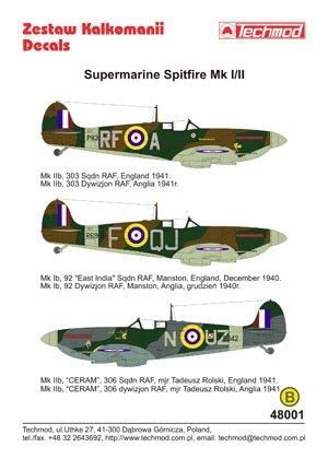 Techmod 48001 - Supermarine Spitfire Mk I/IIB 1/48 – image 2