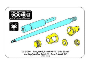 Aber 35L-296 Lufa Pak 43/3 L/71 8,8cm do Jagdpanter G1 późna lub G2 dla modeli Takom 1/35 – imagen 3