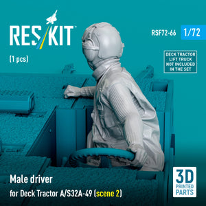 RESKIT RSF72-0066 Male driver for Deck Tractor A/S32A-49 (scene 2) (1 pcs) (3D Printed) 1/72 – image 3