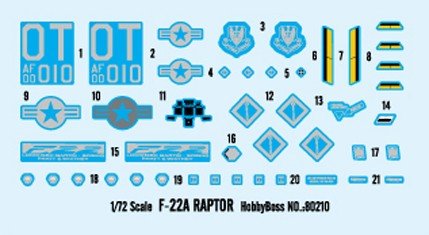 Hobby Boss 80210 F-22A Raptor 1/72 – immagine 4