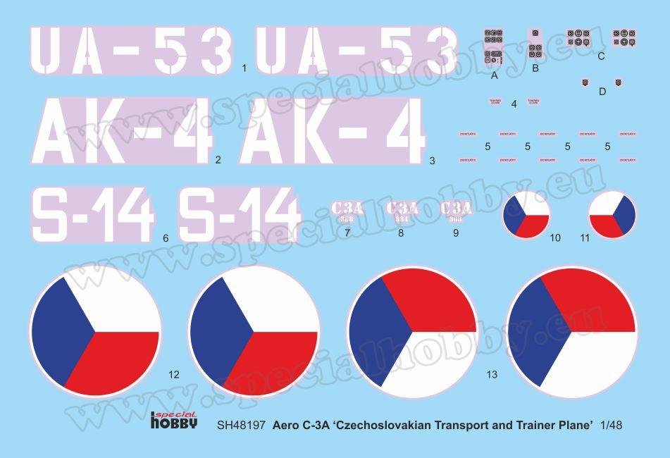 Special Hobby 48197 Aero C-3A &amp;#39;Czechoslovakian Transport and Trainer Plane&amp;#39; 1/48 – zdjęcie 2