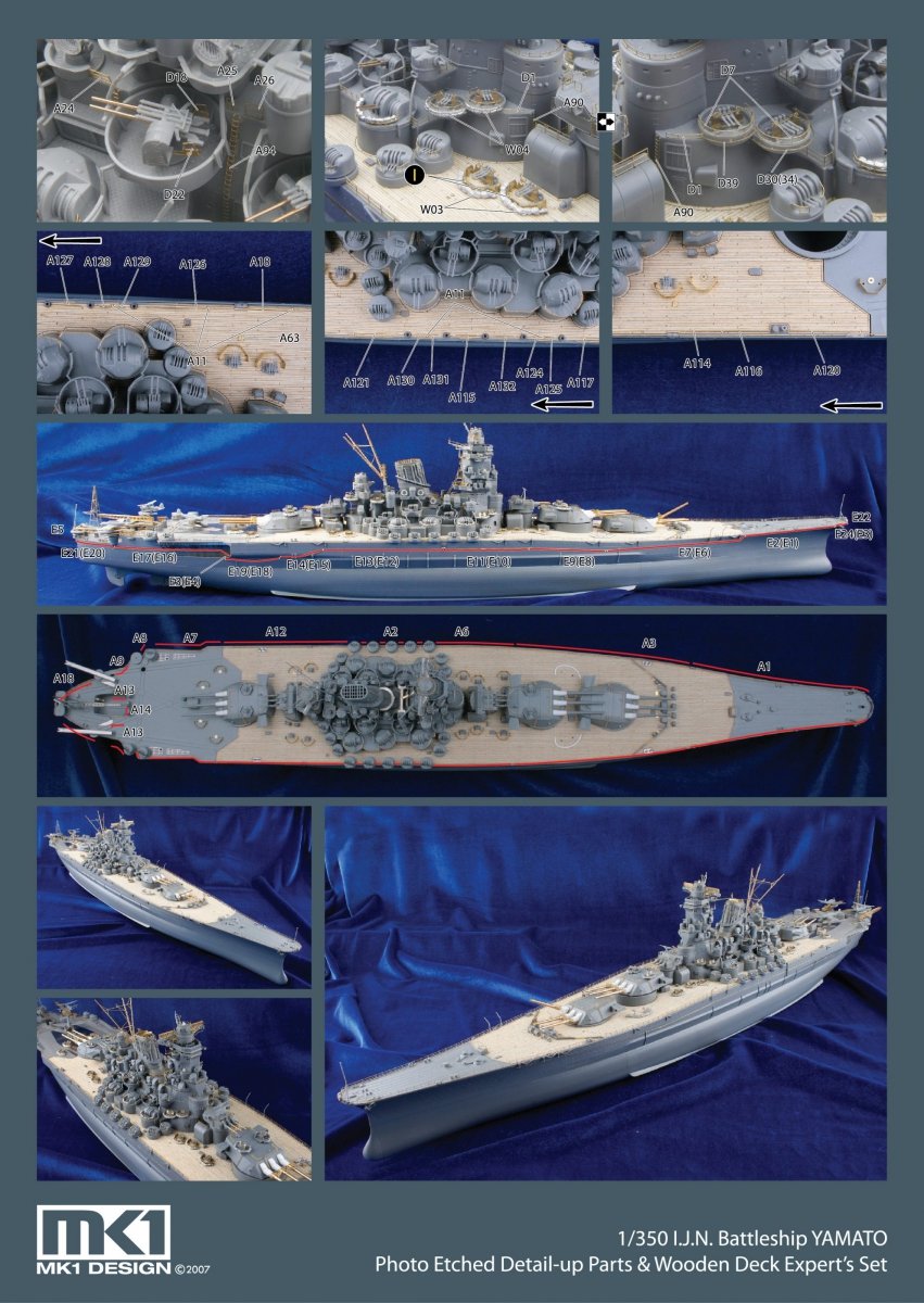 MK1 Design MD-35024 New Yamato Super Detail 1/350 – imagen 12