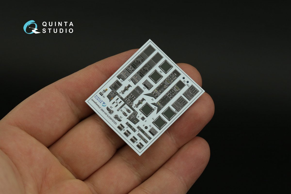 Quinta Studio QDS-48375 AH-64E 3D-Printed &amp;amp; coloured Interior on decal paper (Hasegawa) (Small version) 1/48 – imagen 4