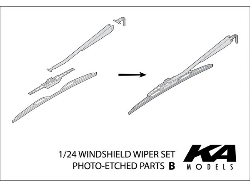 KA Models KA-24011 Windshield Wiper Type B Black Coated ( wycieraczki )1/24 – imagen 3